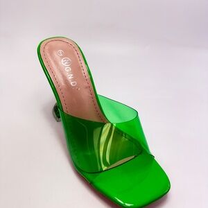 Women's Jelly Chunky Bow Heels Sandal Comfortable Stylish for Casual Party1932